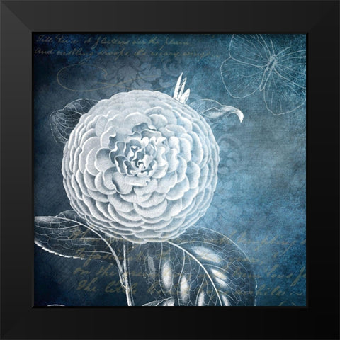 White Bloom 1 Black Modern Wood Framed Art Print by Kimberly, Allen