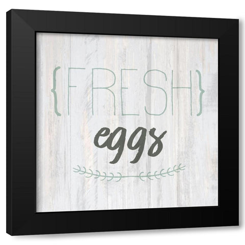 Fresh Eggs Black Modern Wood Framed Art Print with Double Matting by Kimberly, Allen