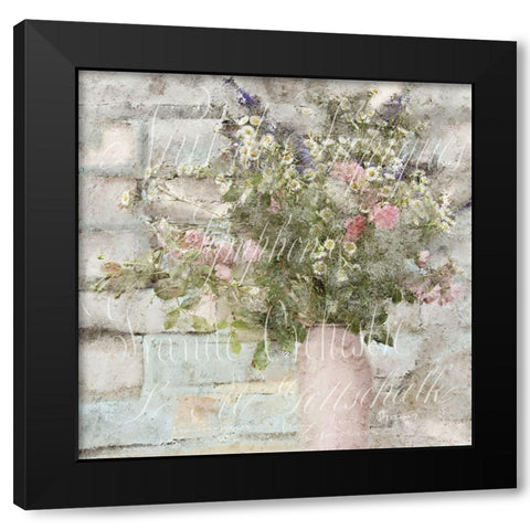 Wildflower Bouquet Black Modern Wood Framed Art Print by Kimberly, Allen