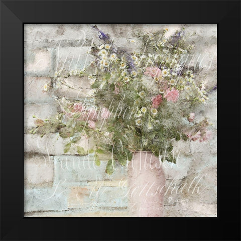 Wildflower Bouquet Black Modern Wood Framed Art Print by Kimberly, Allen
