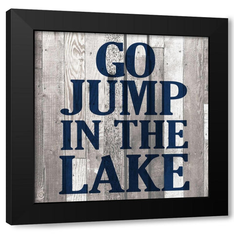At The Lake A Black Modern Wood Framed Art Print by Kimberly, Allen