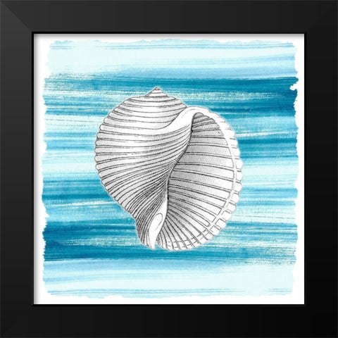 Coastal Brushstroke 1 Black Modern Wood Framed Art Print by Kimberly, Allen