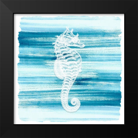 Coastal Brushstroke 3 Black Modern Wood Framed Art Print by Kimberly, Allen