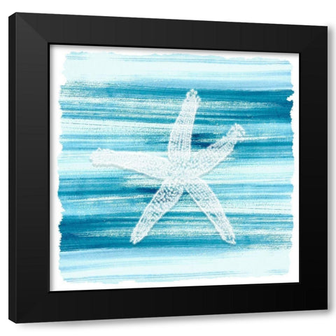Coastal Brushstroke 4 Black Modern Wood Framed Art Print with Double Matting by Kimberly, Allen