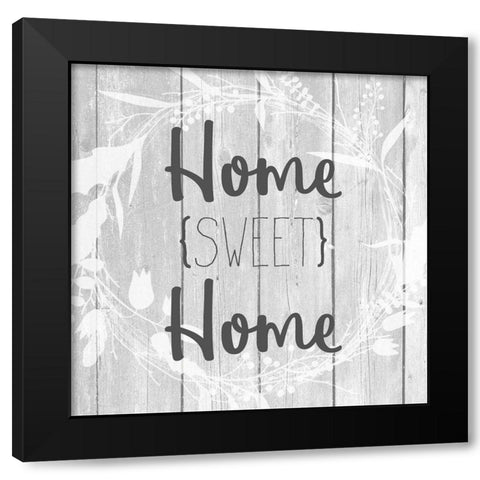 Home Sweet Home Black Modern Wood Framed Art Print with Double Matting by Kimberly, Allen