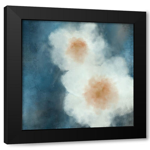 Two White Blooms Black Modern Wood Framed Art Print by Kimberly, Allen