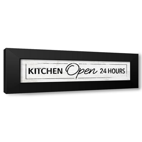 Kitchen 24 Hours Black Modern Wood Framed Art Print by Koetsier, Albert
