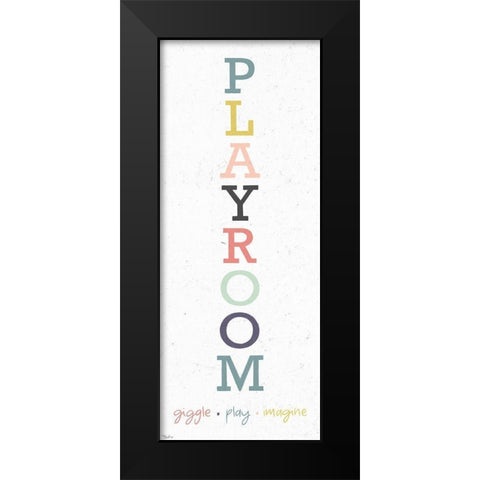 Playroom 2 Black Modern Wood Framed Art Print by Louise, Gigi