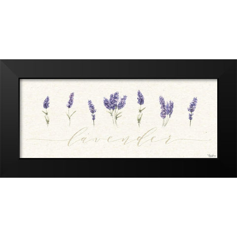 Lavender Black Modern Wood Framed Art Print by Louise, Gigi