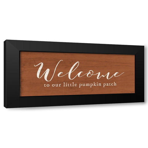 Welcome Pumpkin Patch Black Modern Wood Framed Art Print by Louise, Gigi