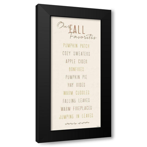 Our Fall Favorites Black Modern Wood Framed Art Print by Louise, Gigi