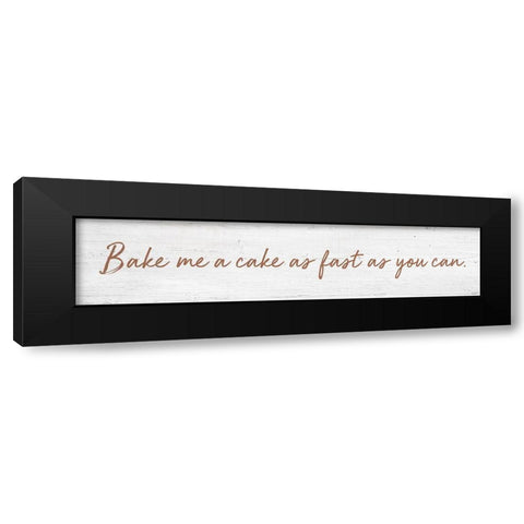 Bake Cake Black Modern Wood Framed Art Print with Double Matting by Louise, Gigi