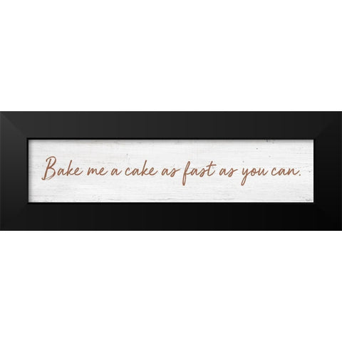 Bake Cake Black Modern Wood Framed Art Print by Louise, Gigi