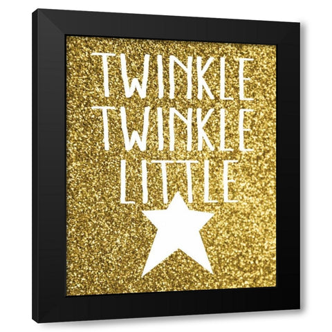 Twinkle Twinkle Black Modern Wood Framed Art Print by Louise, Gigi