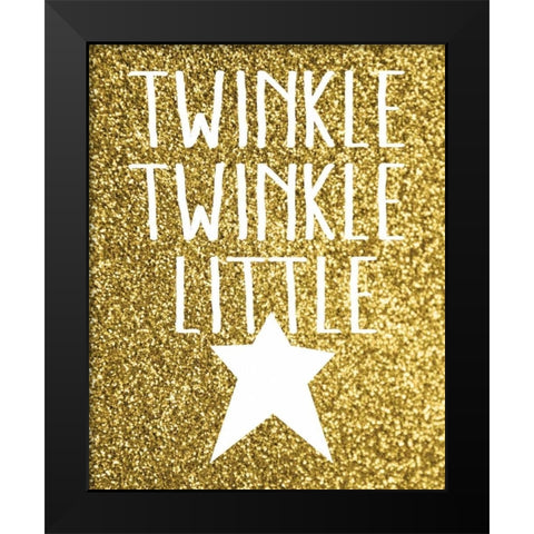 Twinkle Twinkle Black Modern Wood Framed Art Print by Louise, Gigi