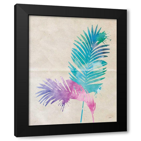 Acrea Palm Black Modern Wood Framed Art Print by Louise, Gigi