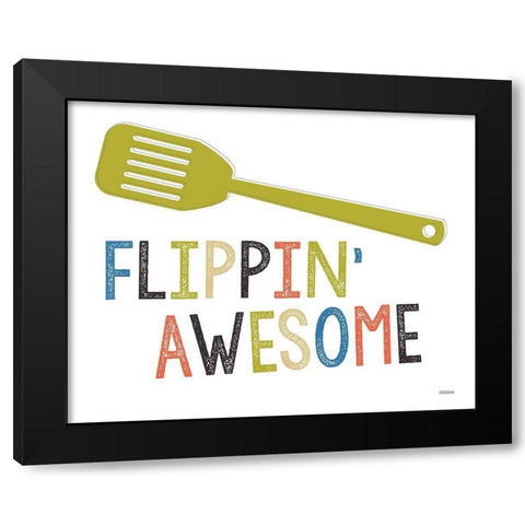 Flippin Awesome Black Modern Wood Framed Art Print with Double Matting by Louise, Gigi
