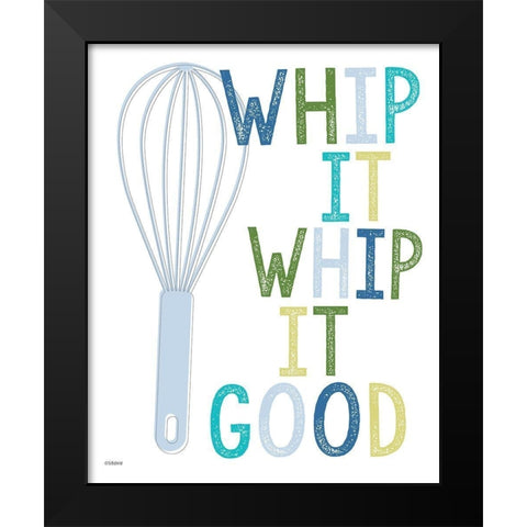 Whip It Good Black Modern Wood Framed Art Print by Louise, Gigi