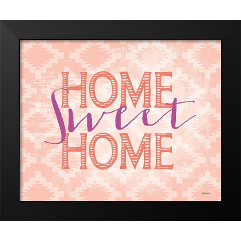 Home Sweet Black Modern Wood Framed Art Print by Louise, Gigi