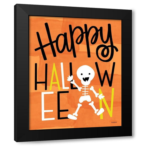 Skeleton Black Modern Wood Framed Art Print with Double Matting by Louise, Gigi