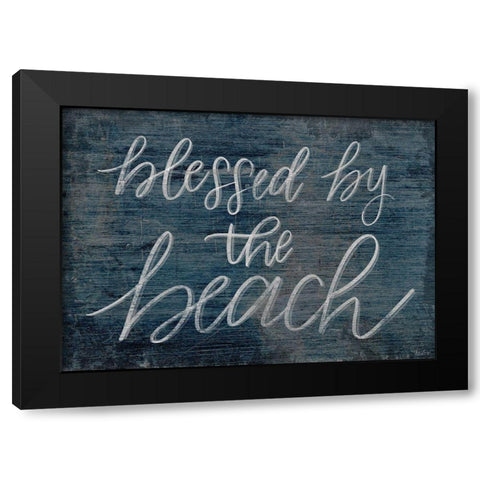 Blessed Beach Black Modern Wood Framed Art Print with Double Matting by Louise, Gigi