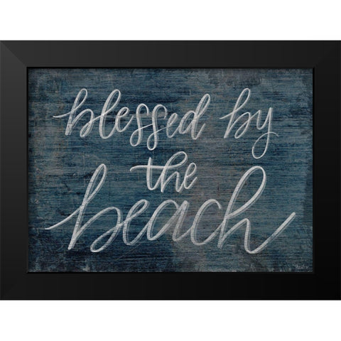 Blessed Beach Black Modern Wood Framed Art Print by Louise, Gigi