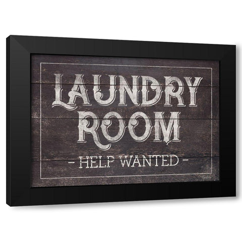 Laundry Room Black Modern Wood Framed Art Print by Louise, Gigi
