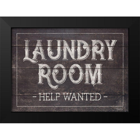 Laundry Room Black Modern Wood Framed Art Print by Louise, Gigi