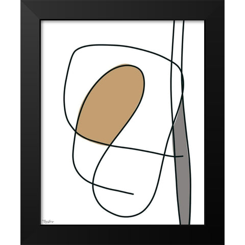 Abstract Neutral 1 Black Modern Wood Framed Art Print by Louise, Gigi