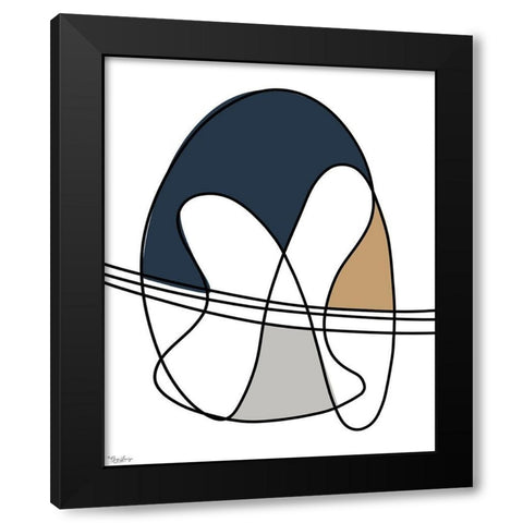Abstract Neutral 2 Black Modern Wood Framed Art Print by Louise, Gigi