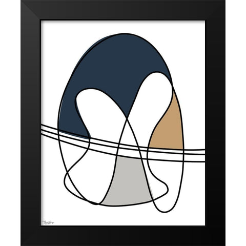 Abstract Neutral 2 Black Modern Wood Framed Art Print by Louise, Gigi