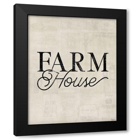Farm House Black Modern Wood Framed Art Print with Double Matting by Louise, Gigi