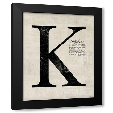 Kitchen Black Modern Wood Framed Art Print with Double Matting by Louise, Gigi
