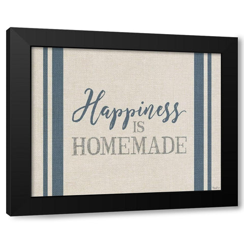 Happiness Homemade Black Modern Wood Framed Art Print by Louise, Gigi