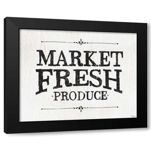 Market Fresh Black Modern Wood Framed Art Print by Louise, Gigi