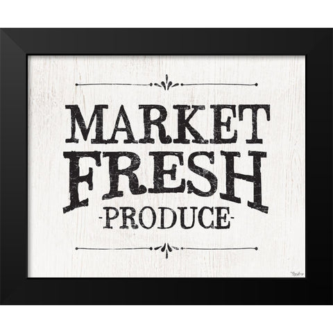 Market Fresh Black Modern Wood Framed Art Print by Louise, Gigi