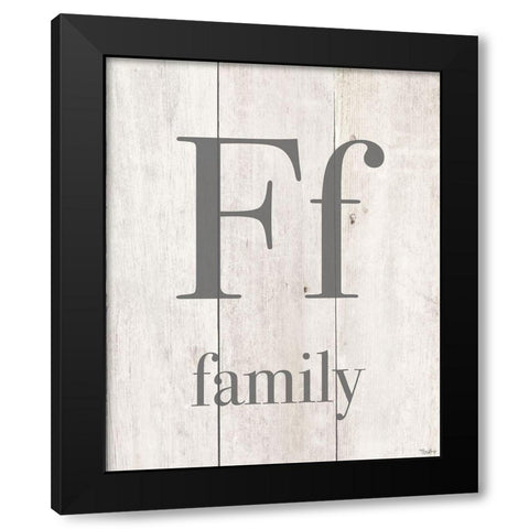 Family Black Modern Wood Framed Art Print by Louise, Gigi