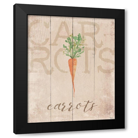 Carrots Black Modern Wood Framed Art Print with Double Matting by Louise, Gigi