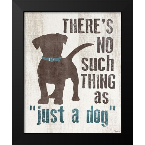 Just Dog Black Modern Wood Framed Art Print by Louise, Gigi