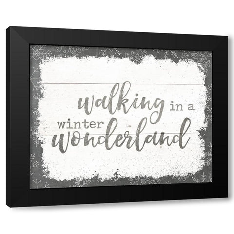 Winter Wonderland Black Modern Wood Framed Art Print with Double Matting by Louise, Gigi