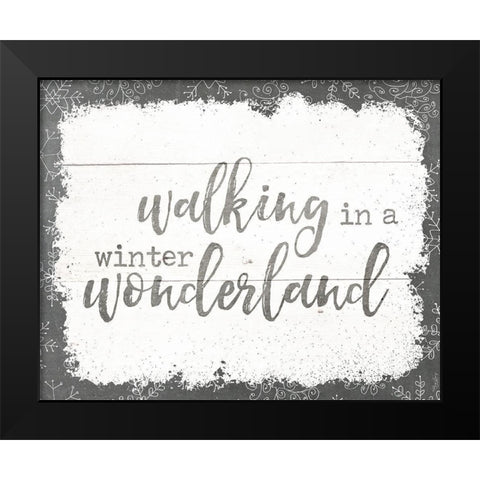 Winter Wonderland Black Modern Wood Framed Art Print by Louise, Gigi