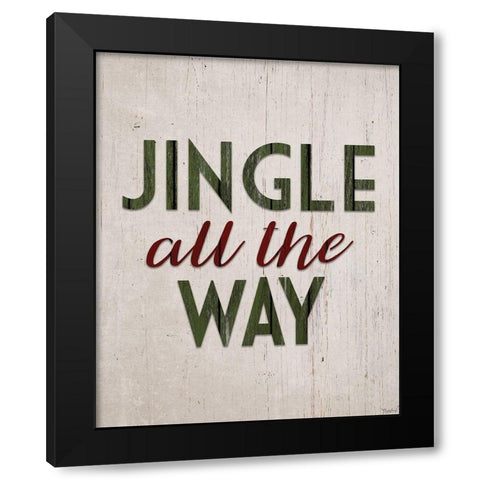 Jingle Way Black Modern Wood Framed Art Print by Louise, Gigi