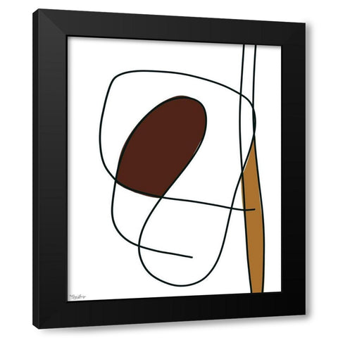 Abstract Tribeca Black Modern Wood Framed Art Print by Louise, Gigi