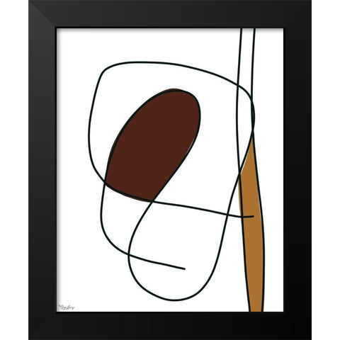 Abstract Tribeca Black Modern Wood Framed Art Print by Louise, Gigi