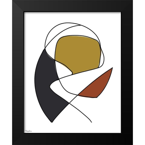 Abstract Tribeca 3 Black Modern Wood Framed Art Print by Louise, Gigi