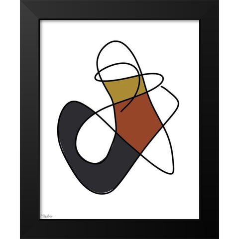 Abstract Tribeca 4 Black Modern Wood Framed Art Print by Louise, Gigi
