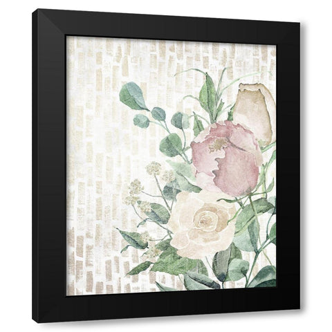 Neutral Flowers 2 Black Modern Wood Framed Art Print with Double Matting by Louise, Gigi