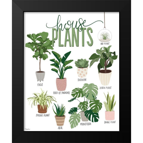 House Plants Black Modern Wood Framed Art Print by Louise, Gigi