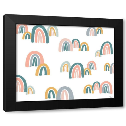 Rainbows Black Modern Wood Framed Art Print by Louise, Gigi