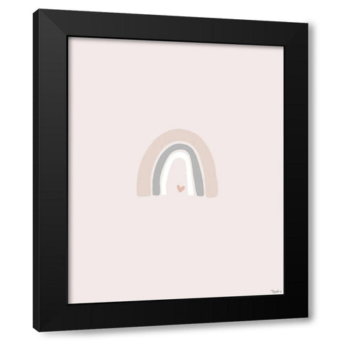 Rose Grey Rainbow Black Modern Wood Framed Art Print with Double Matting by Louise, Gigi